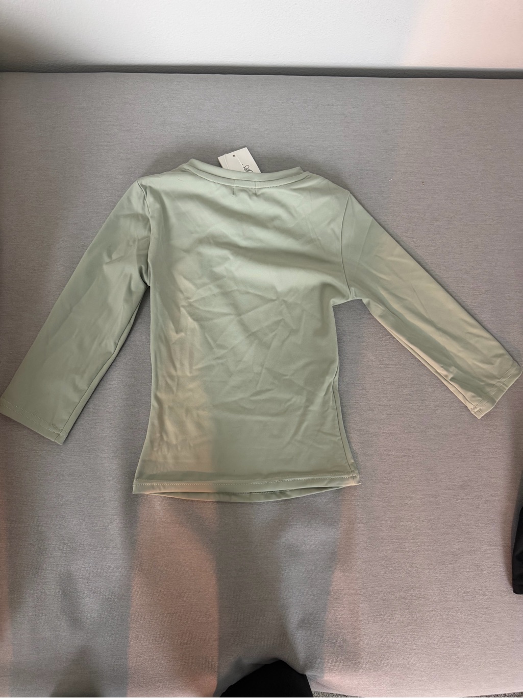 Amelie Teje Sage Green V-Neck Cropped Top — image 5 of 5